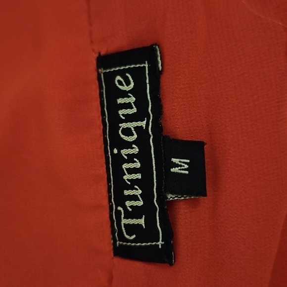 TUNIQUE Fairycore Hot Pink Chiffon Beaded Angled Assymetric Blouse - Picture 9 of 10